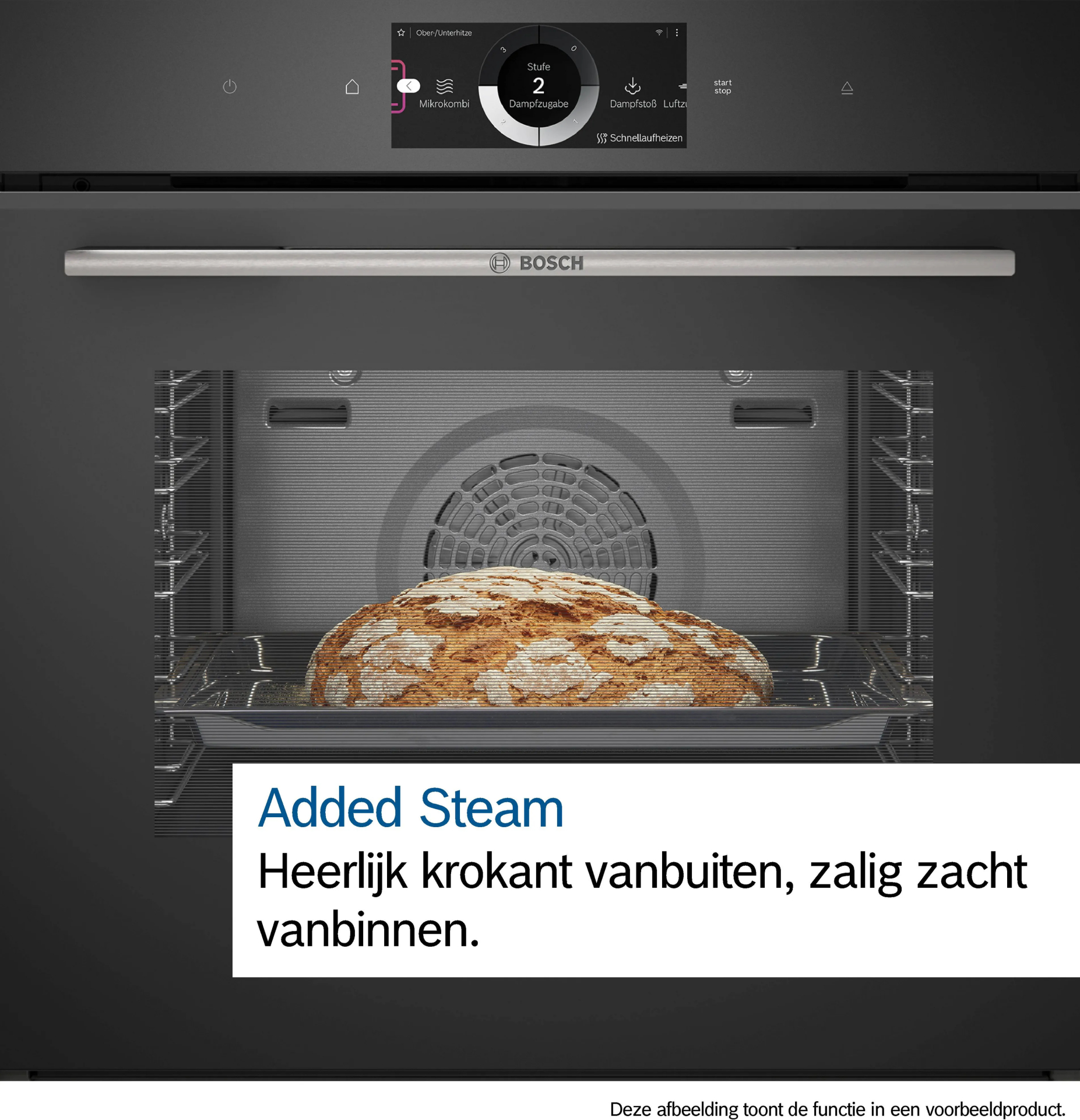 BOSCH SERIE 8 four multifonction avec vapeur - 45cm - CSG936DB1