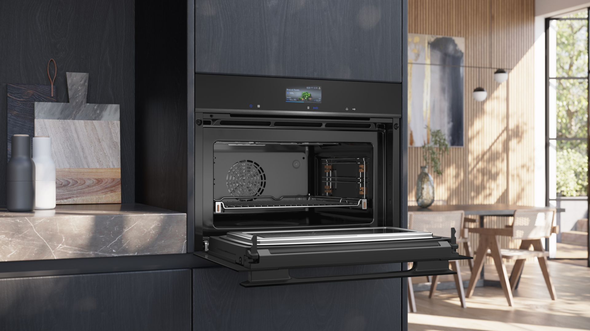 SIEMENS iQ700 four multifonction avec micro-ondes - 45cm - CM936GAB1