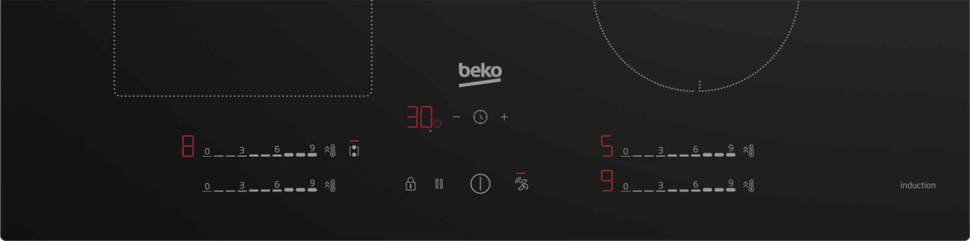 BEKO table de cuisson à induction - 70cm - HII74700UF