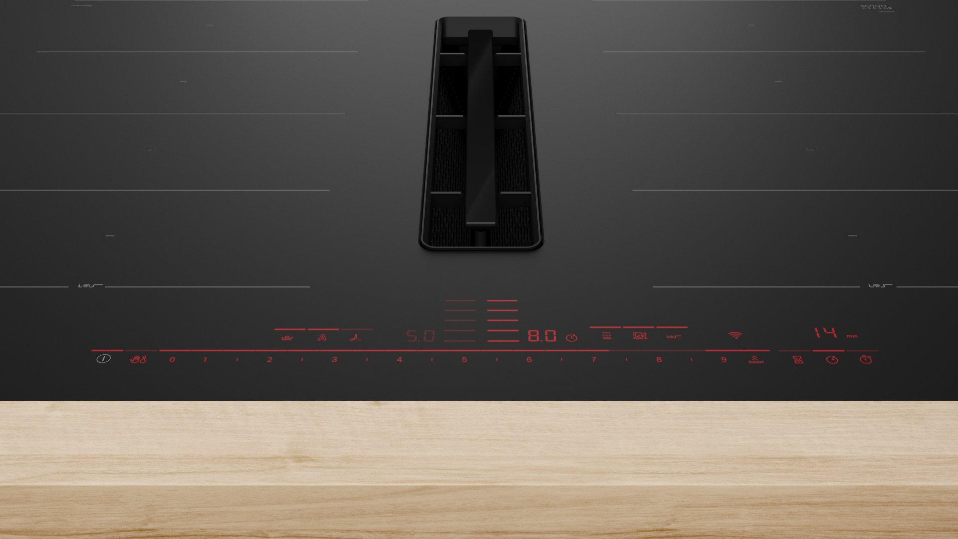 BOSCH Serie 8 table de cuisson avec hotte integrée - 80cm - PXX82BD56E