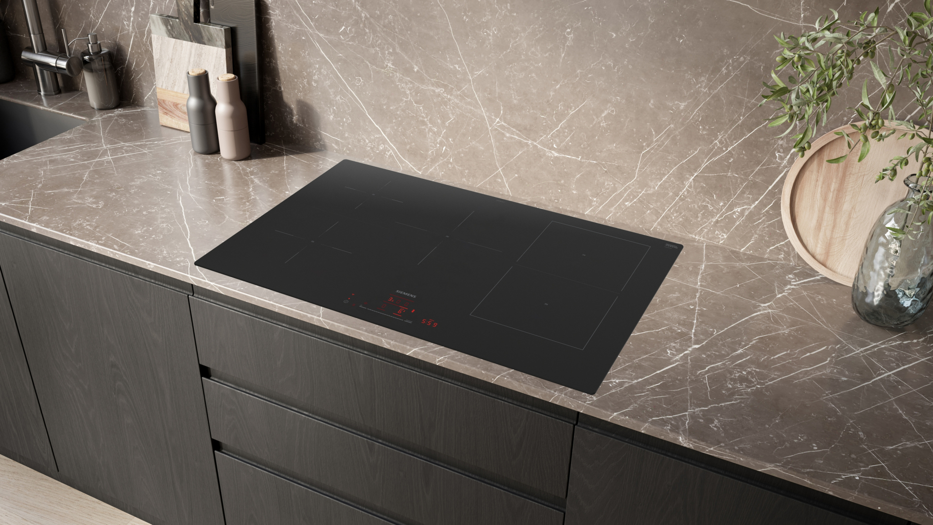 SIEMENS table de cuisson à induction - 80cm - ED81AHWB1E