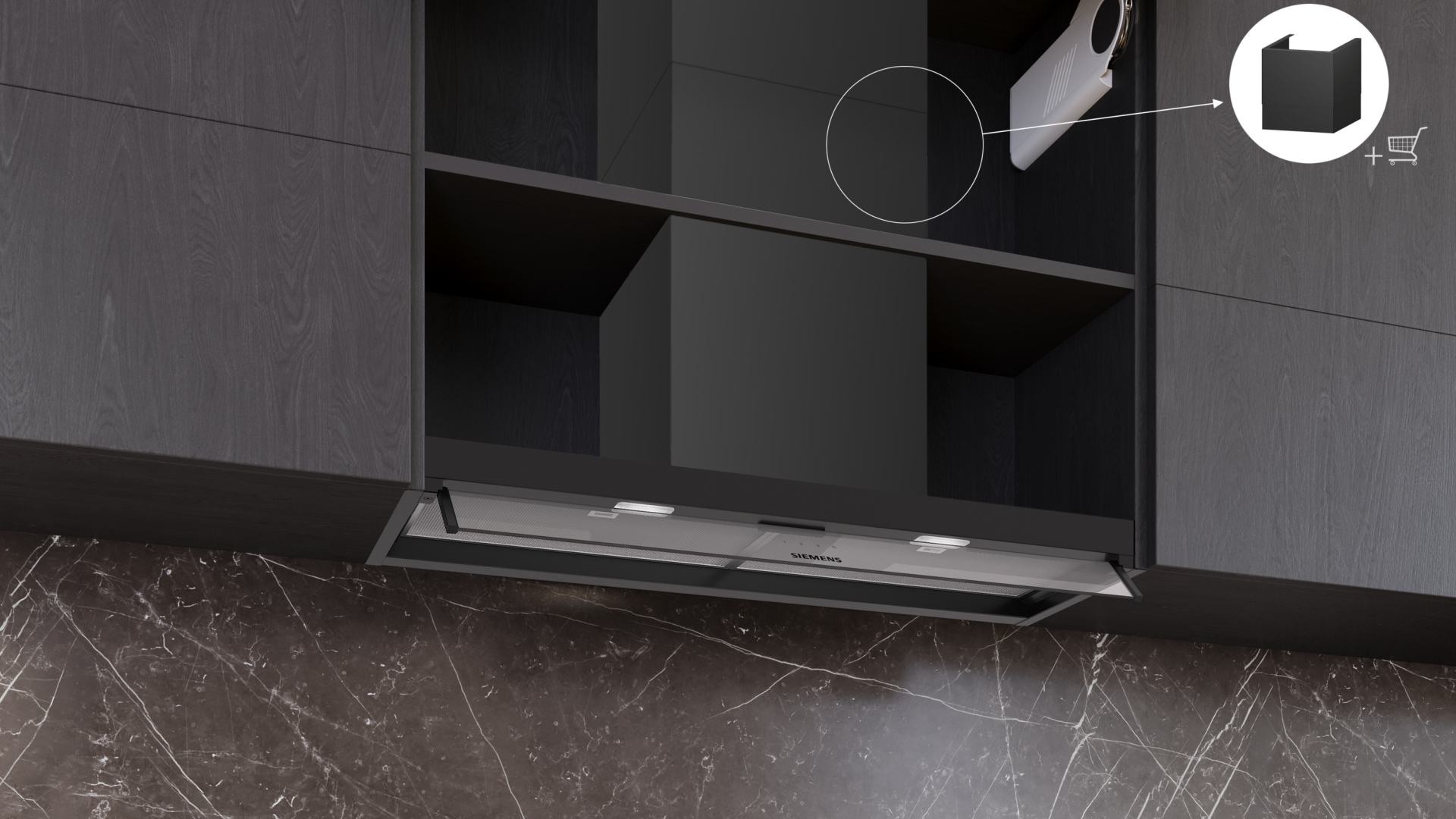 SIEMENS IQ300 hotte intégré - 90cm - LJ95BCC60