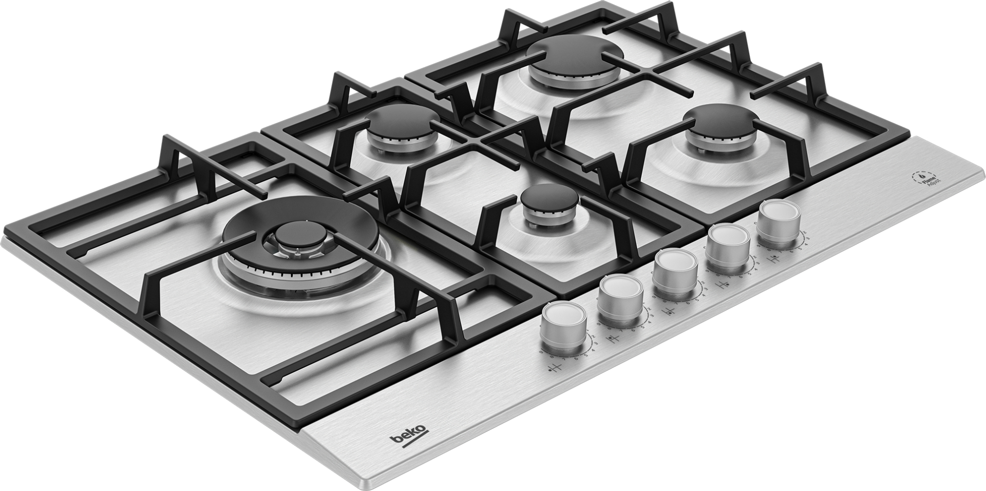 BEKO table de cuisson au gaz - 75cm - HIAL75325SX