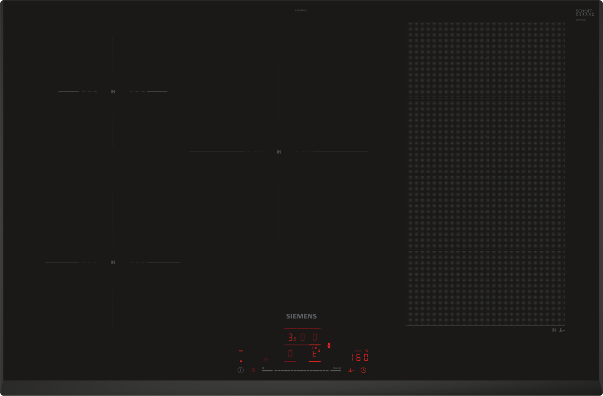 SIEMENS IQ700 table de cuisson à induction - 80cm - EX851HVC1E