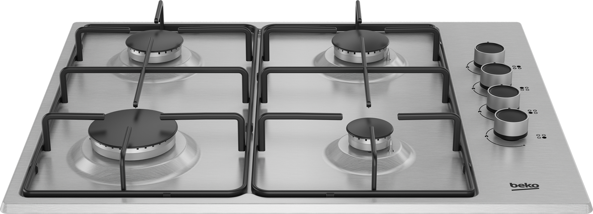 BEKO table de cuisson au gaz - 60cm - HIGG64123SX