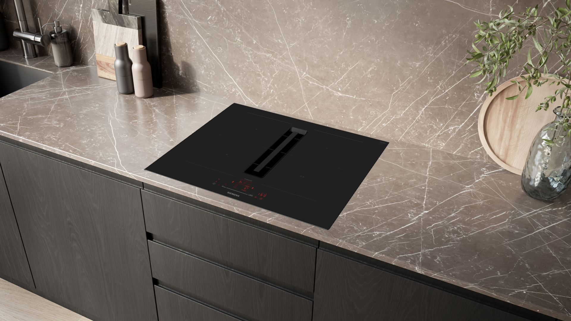 SIEMENS IQ500 table de cuisson avec hotte integrée - 60cm - ED677HQ26E