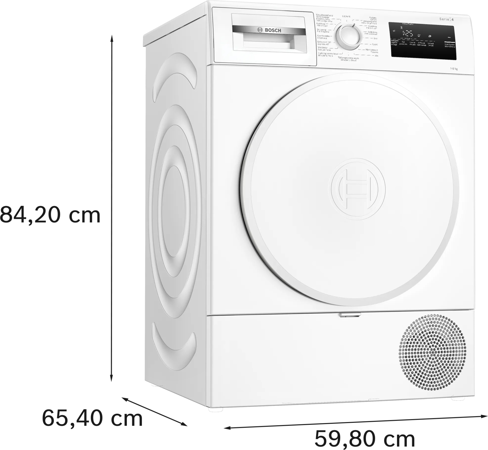 BOSCH SERIE 4 Droogkast 8 kg - WTH8320AFG