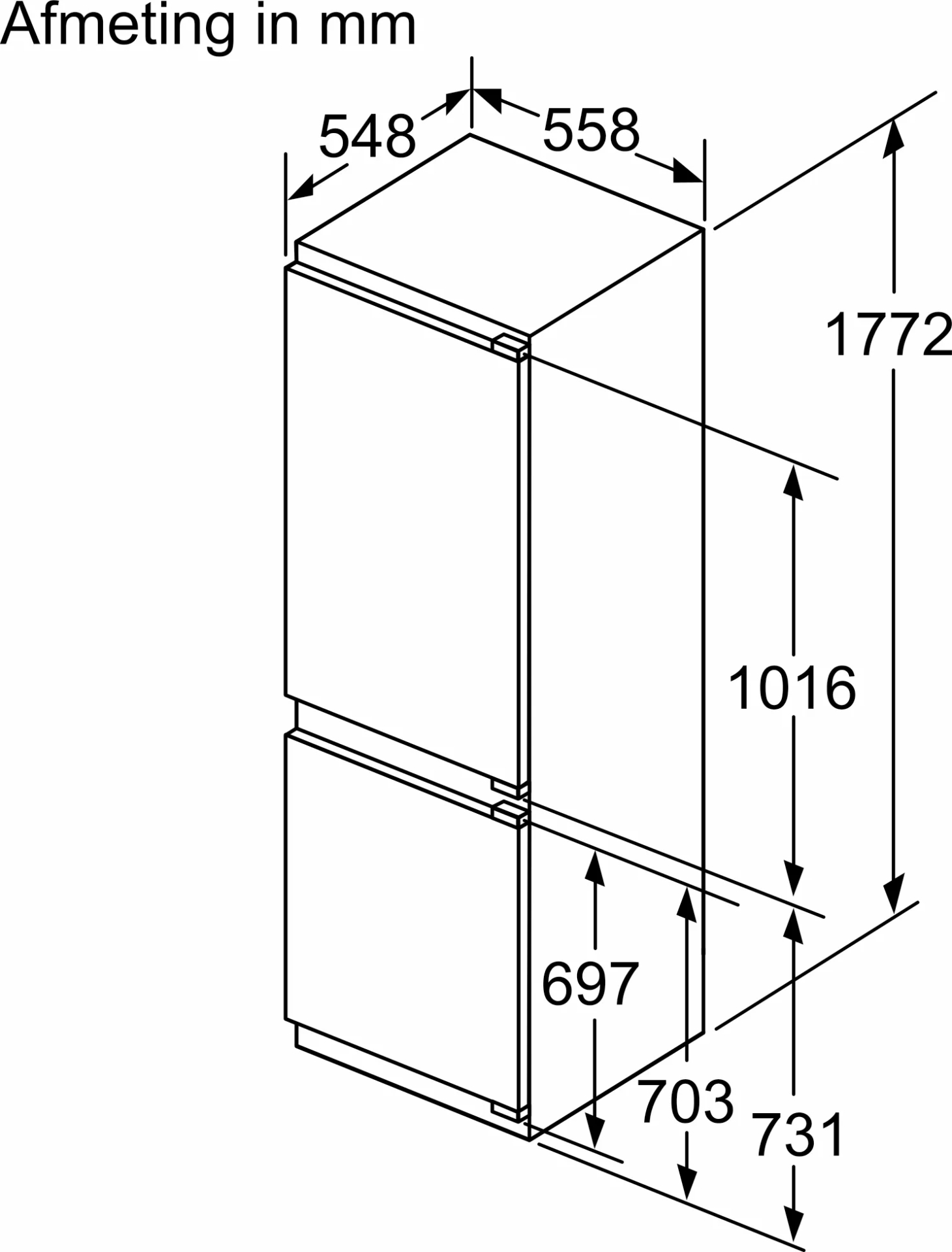 SIEMENS iQ500 combiné réfrigérateur-congélateur - 178cm - KI86NSDB0
