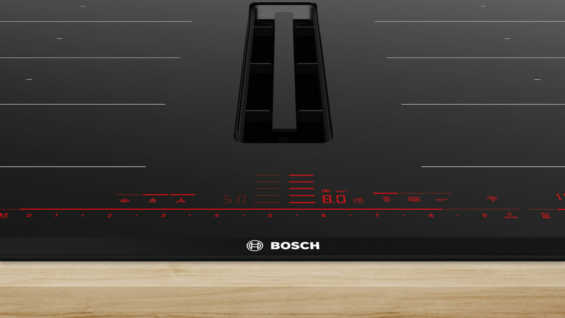BOSCH SERIE 8 table de cuisson avec hotte integrée - 80cm - PXX895D66E