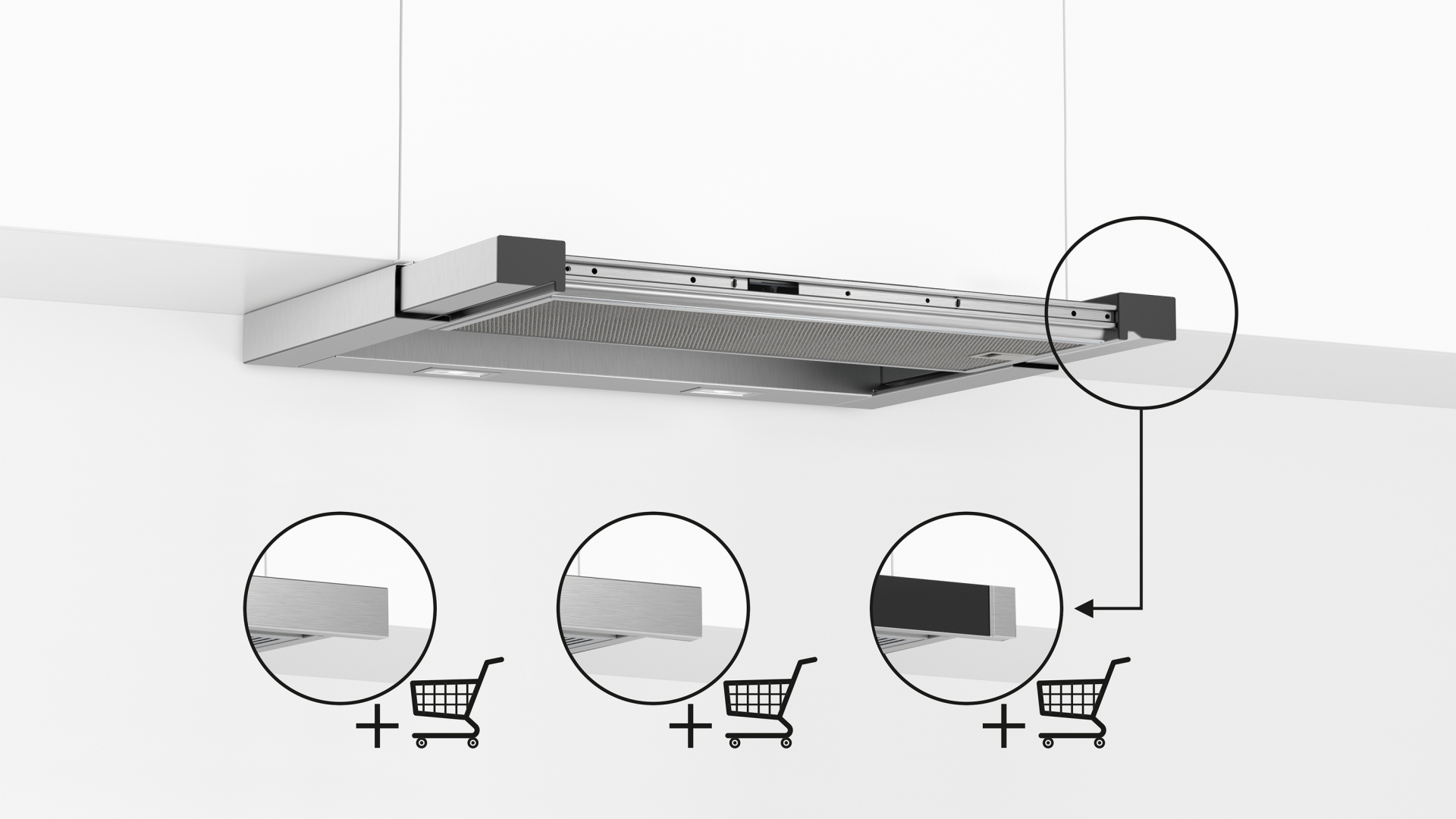 BOSCH SERIE 6 hotte téléscopique - 60cm - DFR067T51