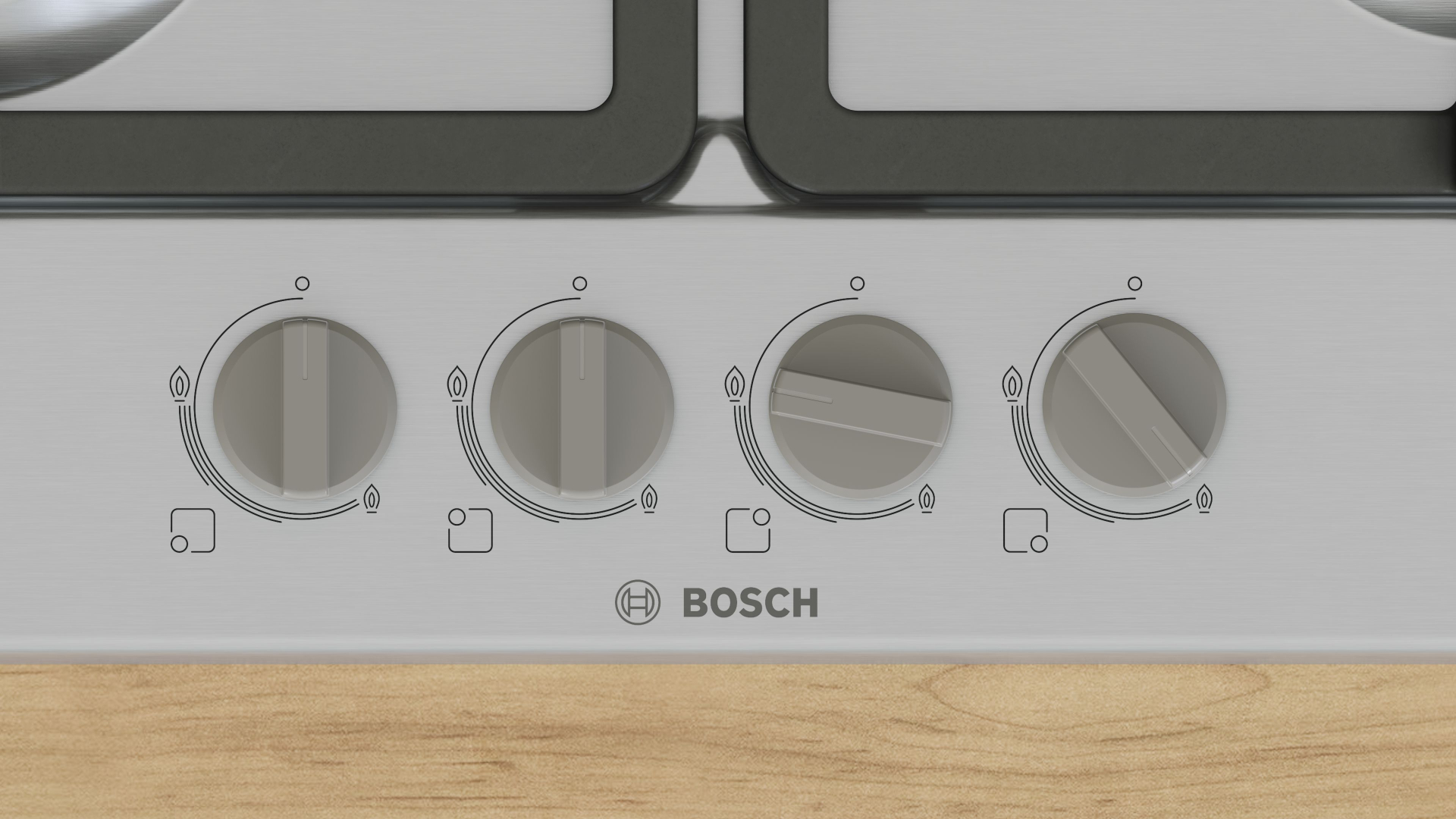 BOSCH SERIE 4 table de cuisson au gaz - 60cm - PGH6B5K90