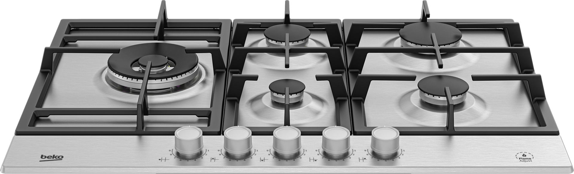 BEKO table de cuisson au gaz - 75cm - HIAL75325SX