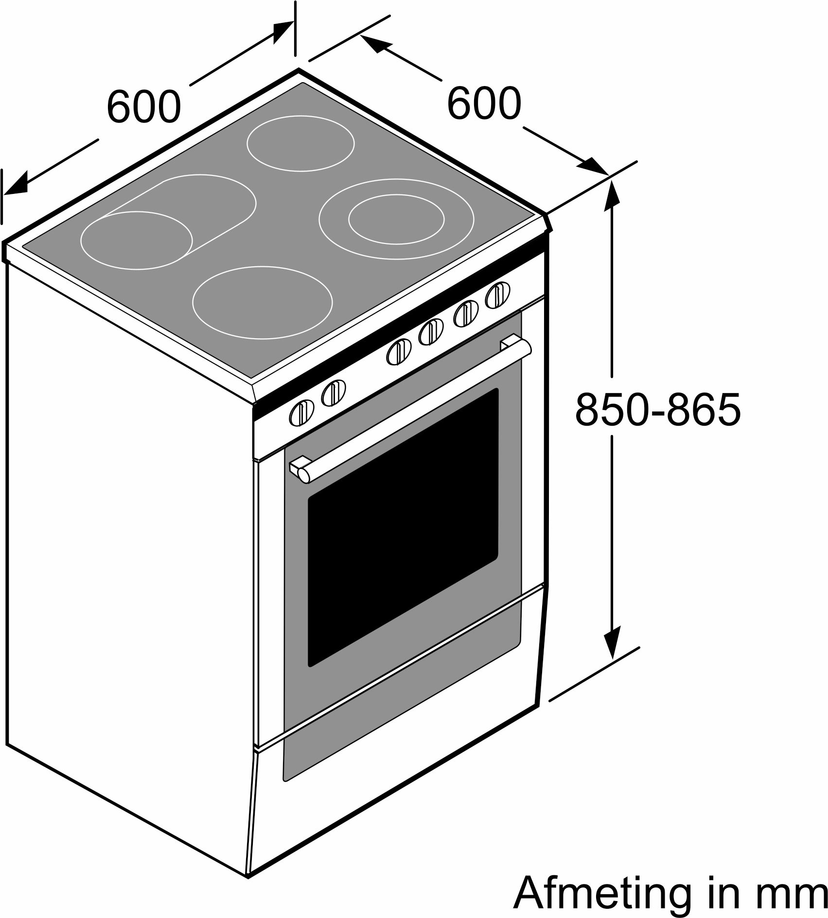 BOSCH SERIE 4 cuisinière avec taque céramique - 60cm - HKR39C250