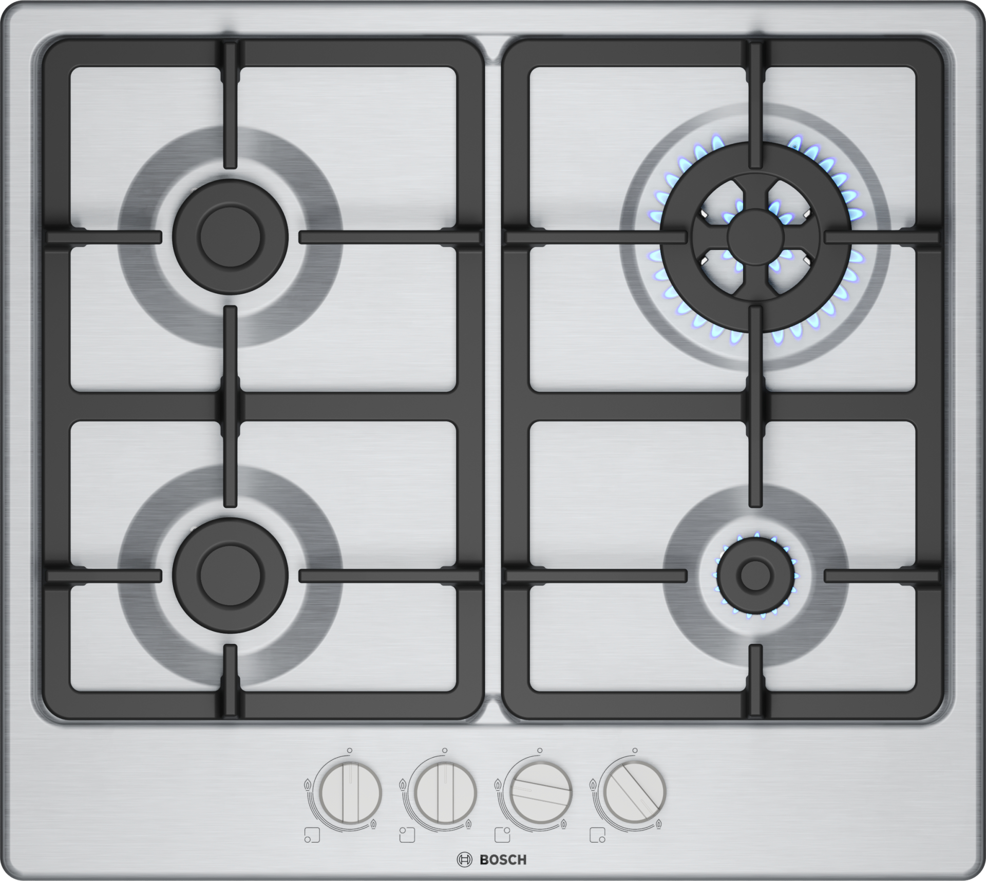 BOSCH SERIE 4 table de cuisson au gaz - 60cm - PGH6B5K90