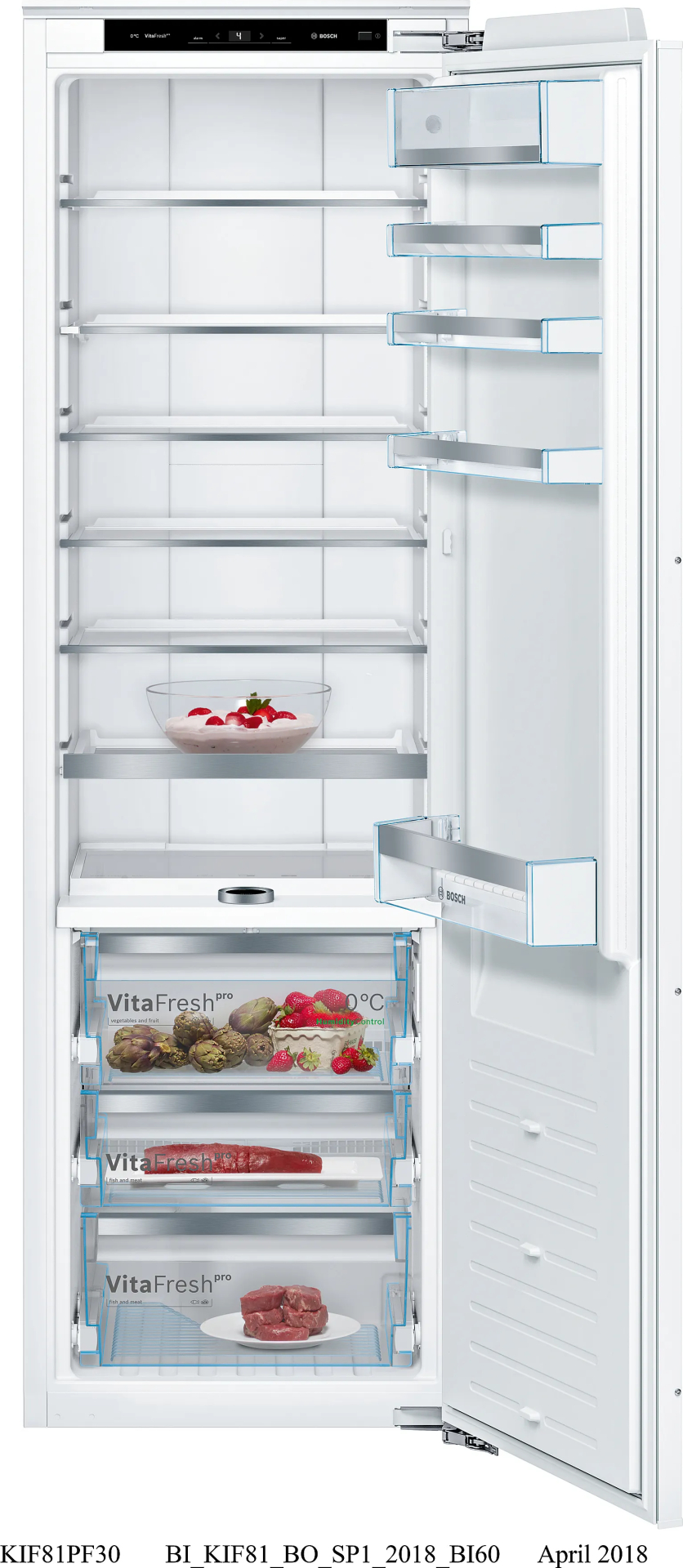BOSCH SERIE 8 réfrigérateur sans surgélateur - 178cm - KIF81PFE0