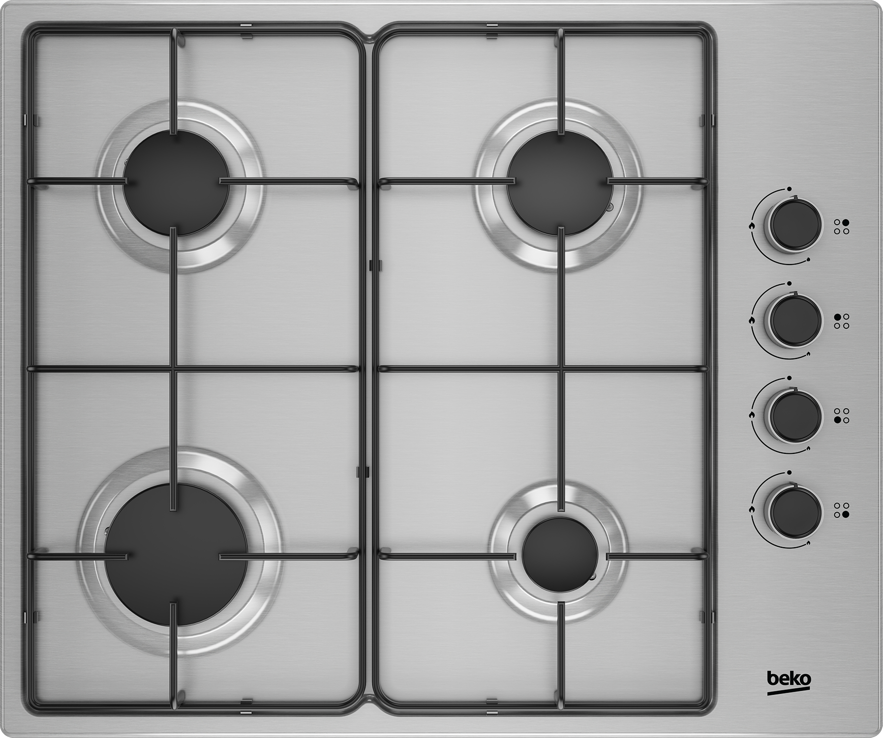 BEKO table de cuisson au gaz - 60cm - HIGG64123SX