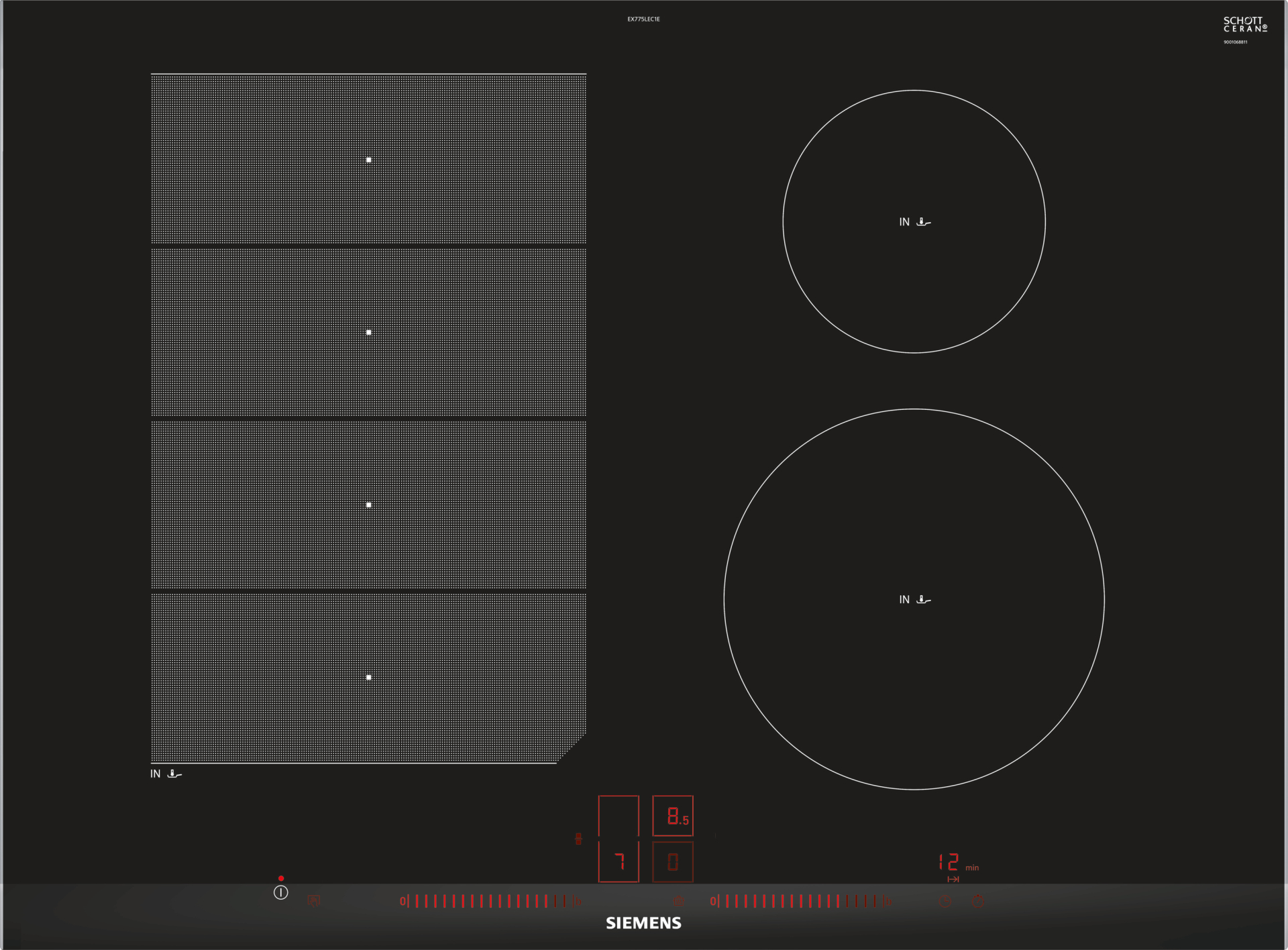 SIEMENS IQ700 table de cuisson à induction - 70cm - EX775LEC1E