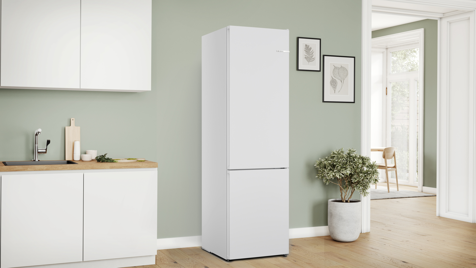 BOSCH SERIE 4 Vrijstaande koel-vriescombinatie - KGN392WCF