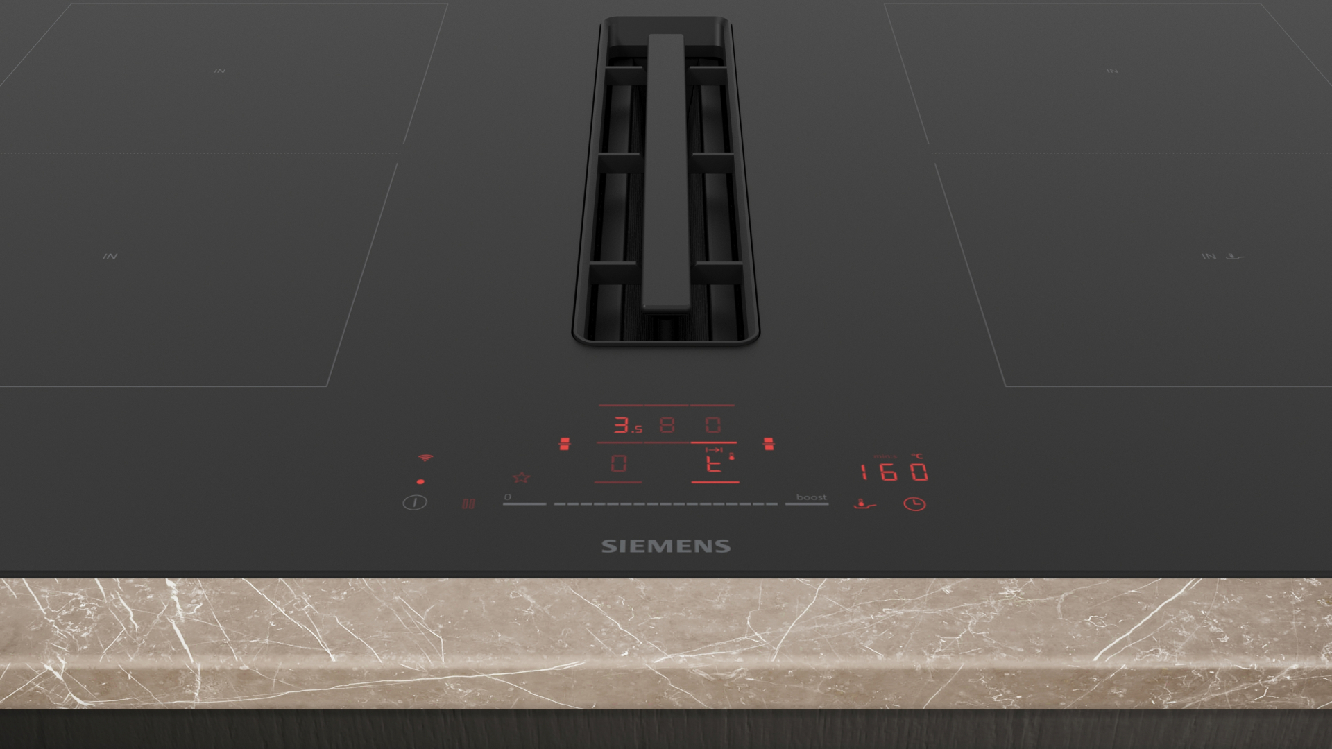 SIEMENS IQ500 table de cuisson avec hotte integrée - 80cm - ED811HQ26E