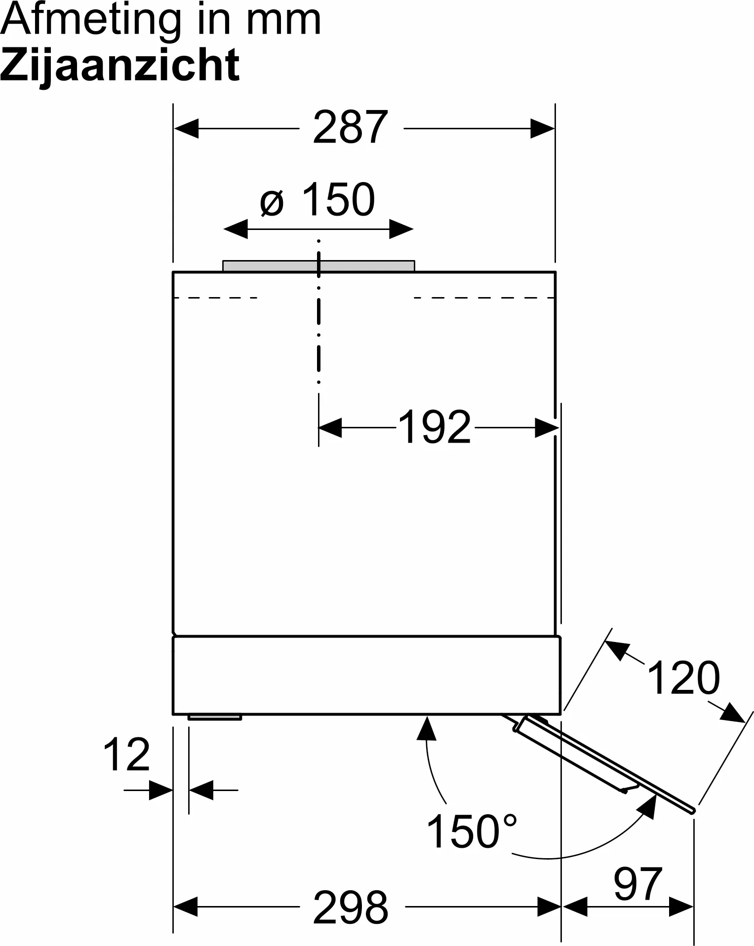 BOSCH SERIE 6 hotte intégré - 60cm - DBB67DP65