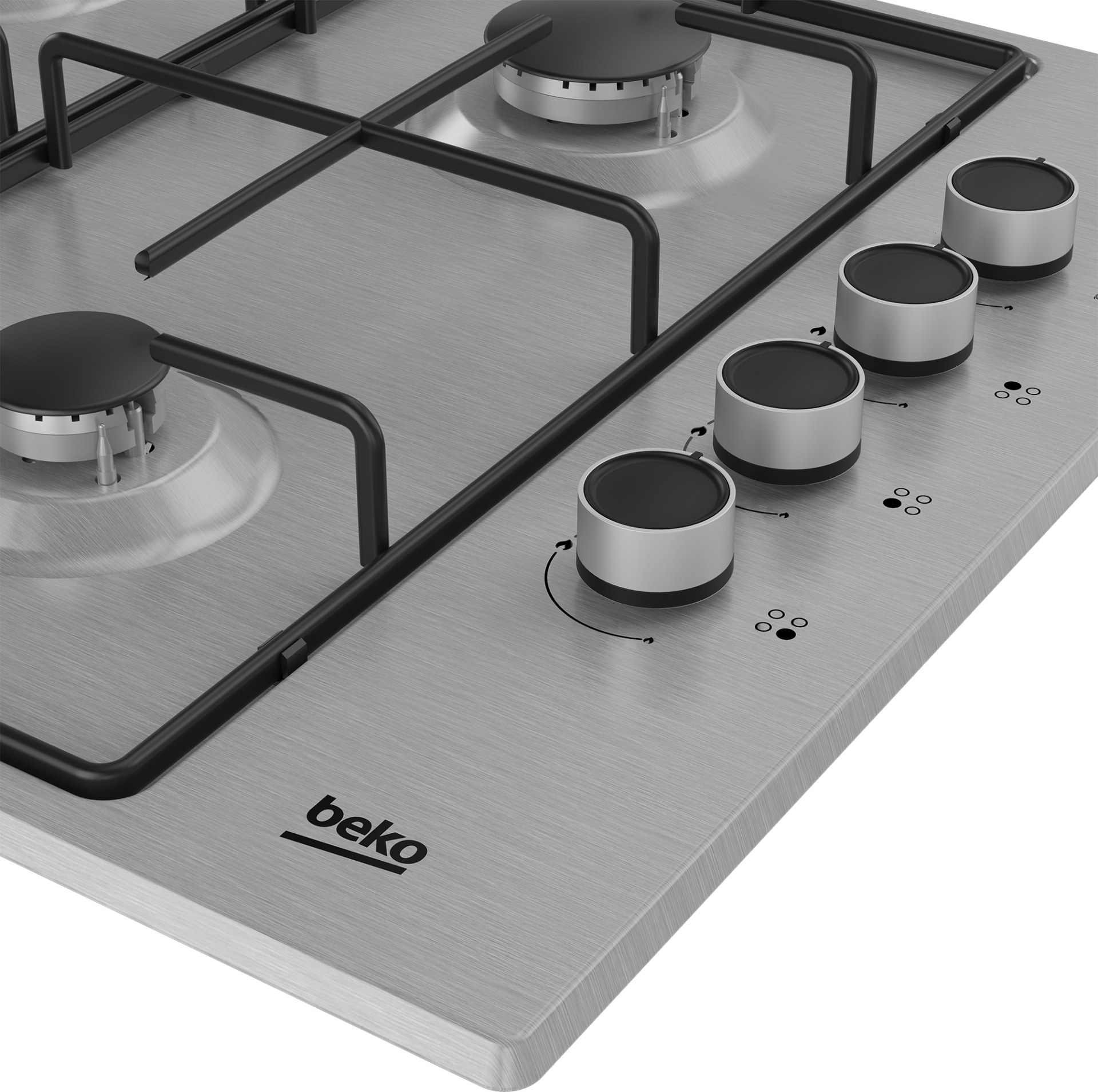 BEKO table de cuisson au gaz - 60cm - HIGG64123SX