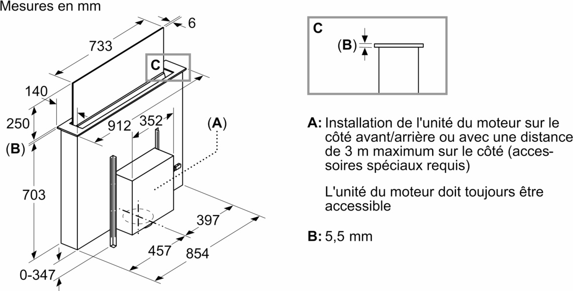 SIEMENS IQ700 hotte plan de travail - 90cm - LD98WMM60