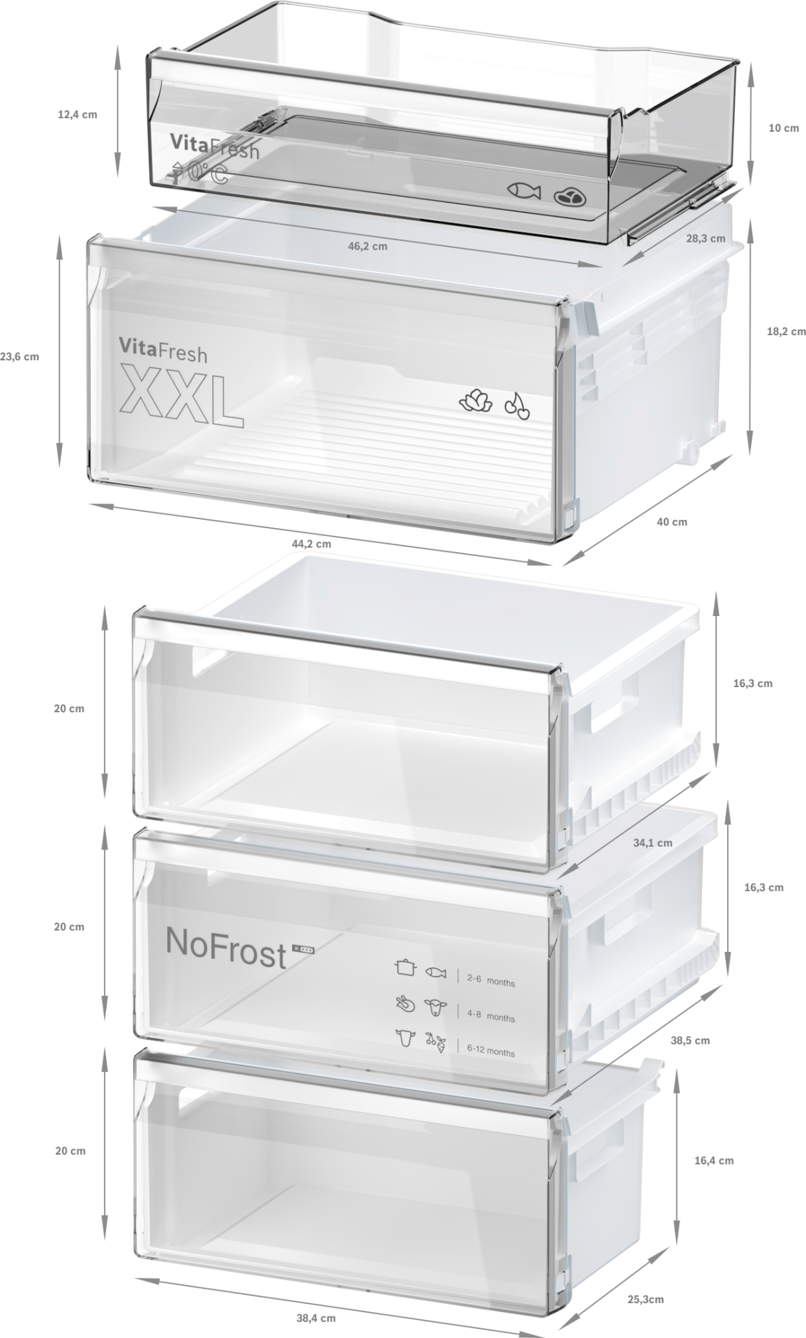 BOSCH SERIE 4 combiné réfrigérateur-congélateur pose-libre - 203cm - KGN39VICT