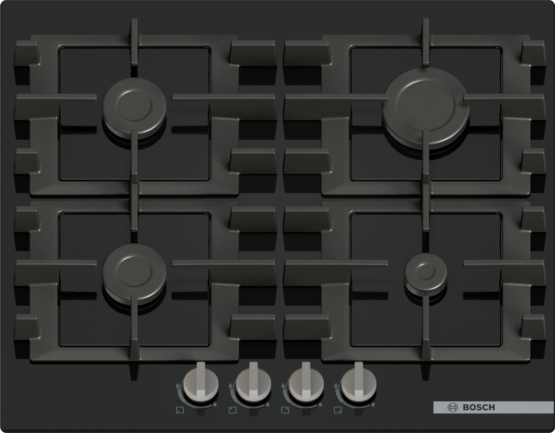 BOSCH SERIE 4 table de cuisson au gaz - 60cm - PNP6B6K40