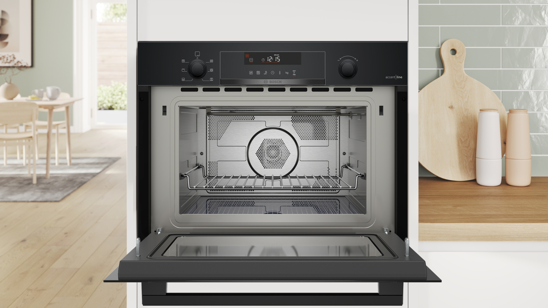 BOSCH SERIE 6 four à micro-ondes - combi - 45cm - CMA485GB2