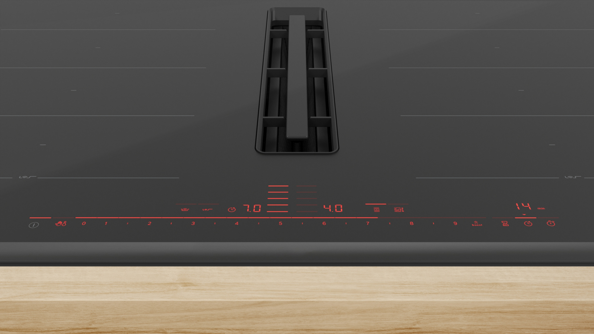 BOSCH SERIE 8 table de cuisson avec hotte integrée - 80cm - PXX890D51E