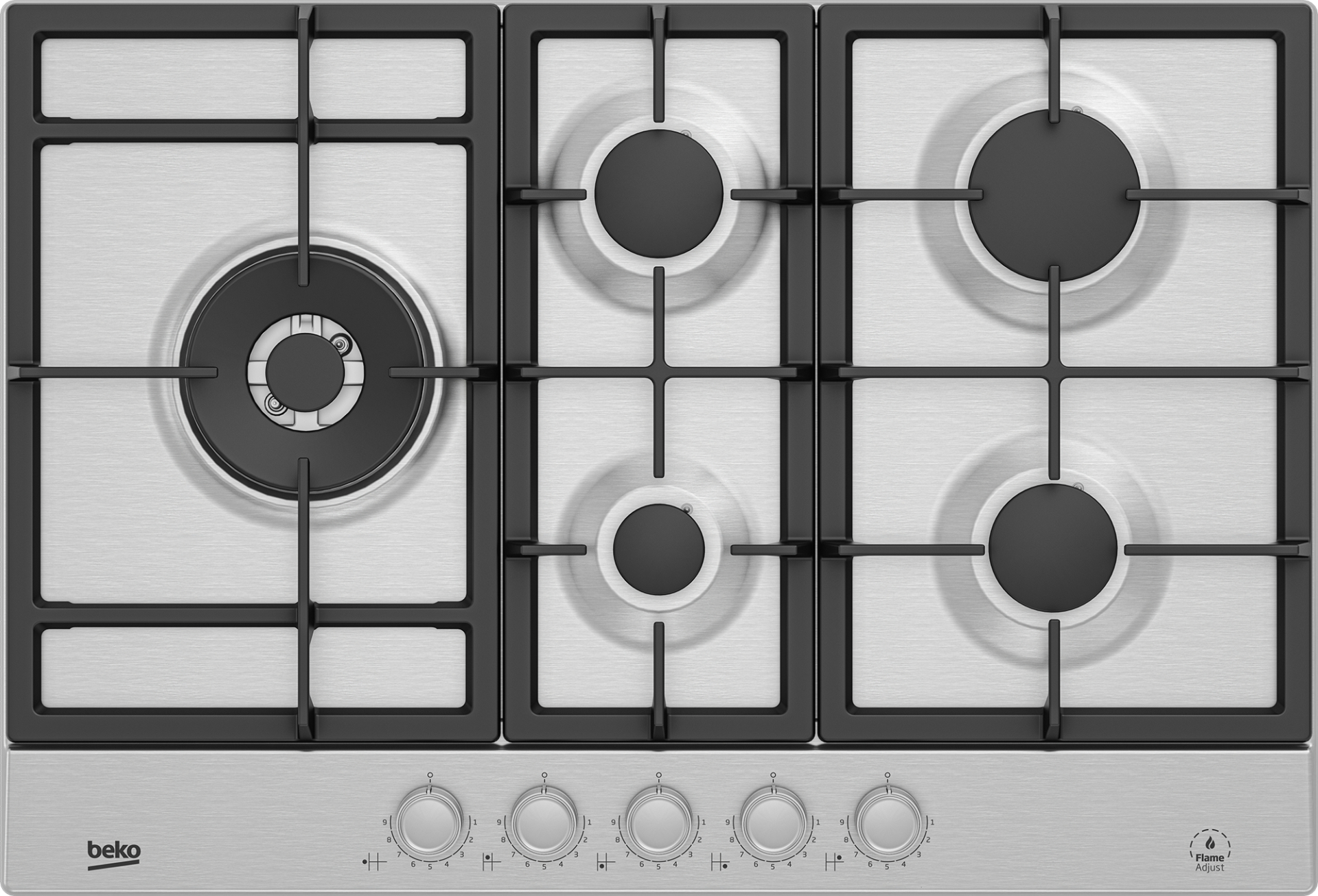 BEKO table de cuisson au gaz - 75cm - HIAL75325SX