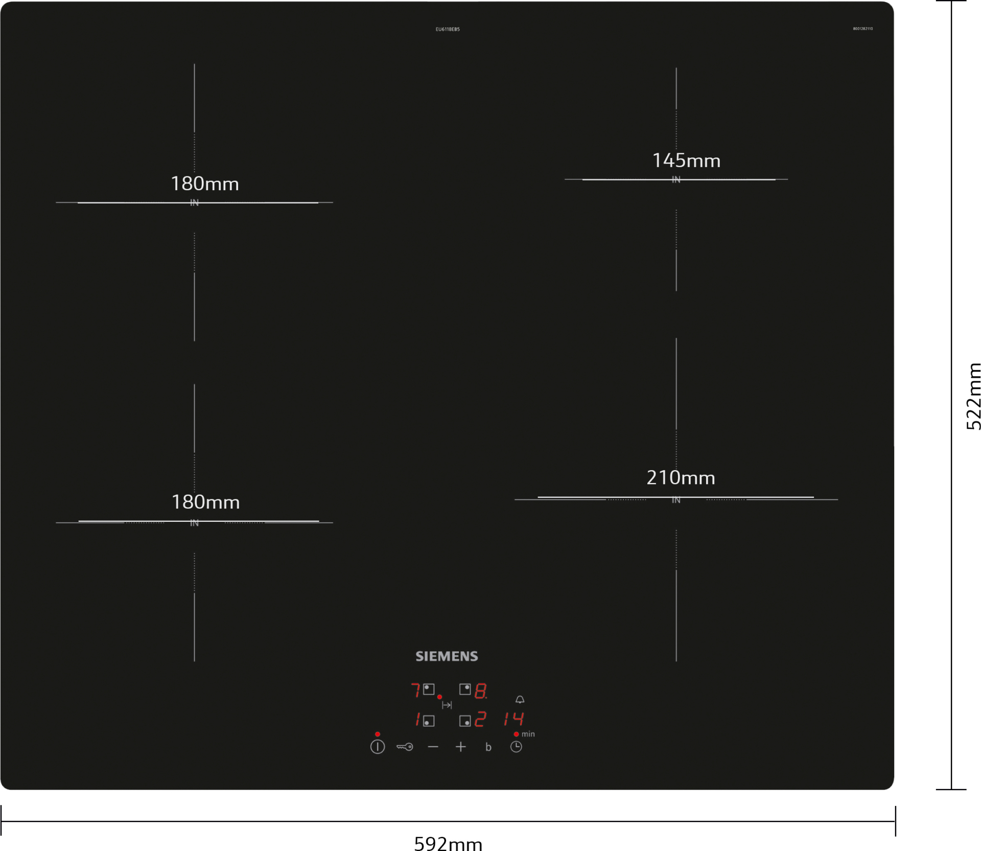 SIEMENS IQ100 table de cuisson à induction - 60cm - EU611BEB5E