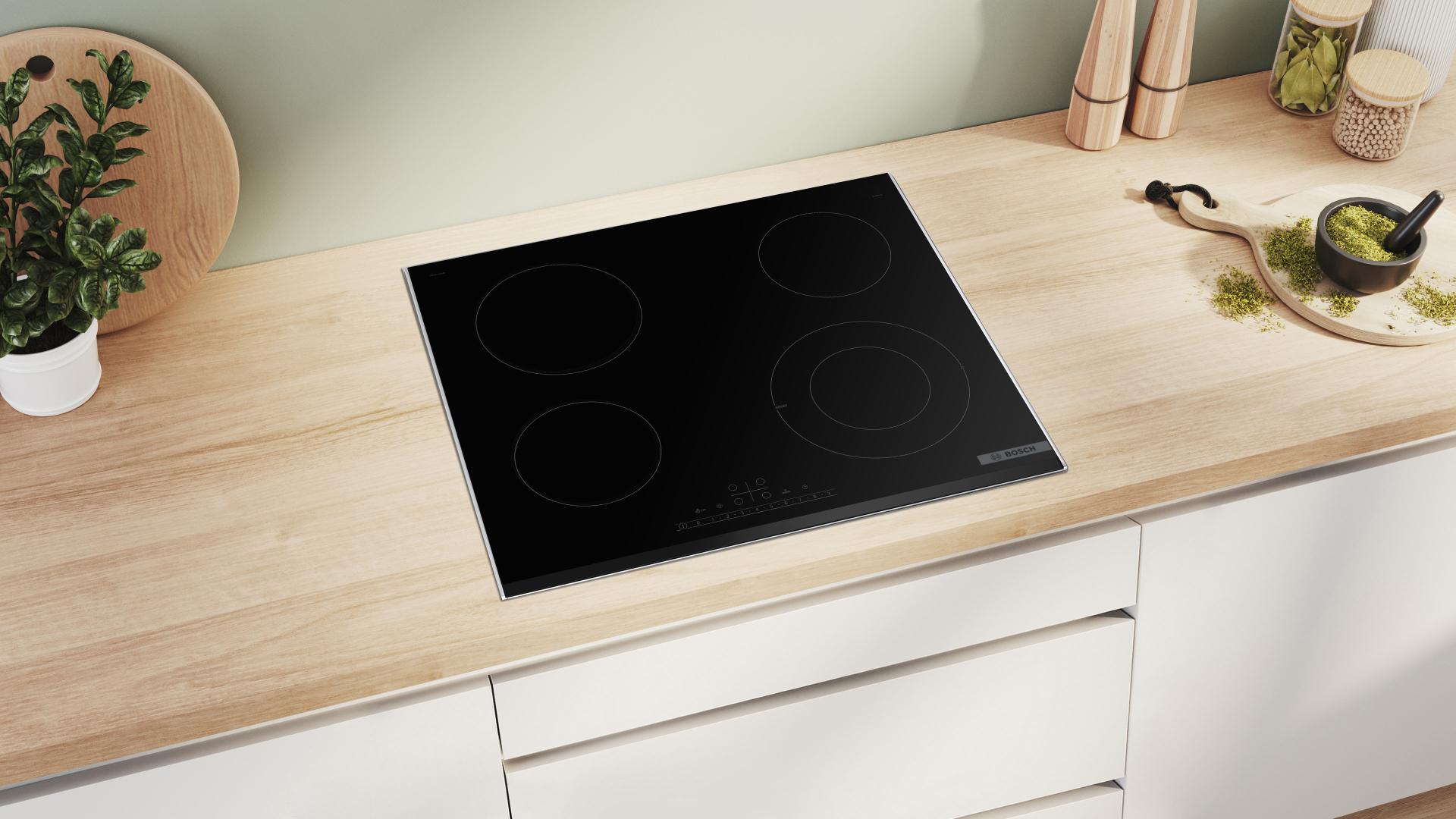 BOSCH SERIE 6 table de cuisson vitrocéramique - 60cm - PKF675FP2E