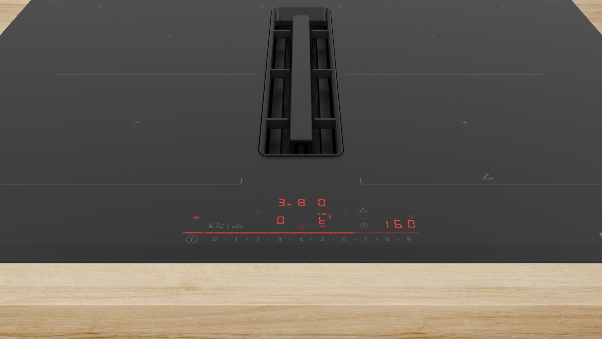 BOSCH SERIE 6 table de cuisson avec hotte integrée - 70cm - PVQ731H26E