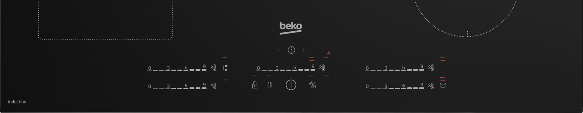 BEKO table de cuisson à induction - 80cm - HII85720UFT