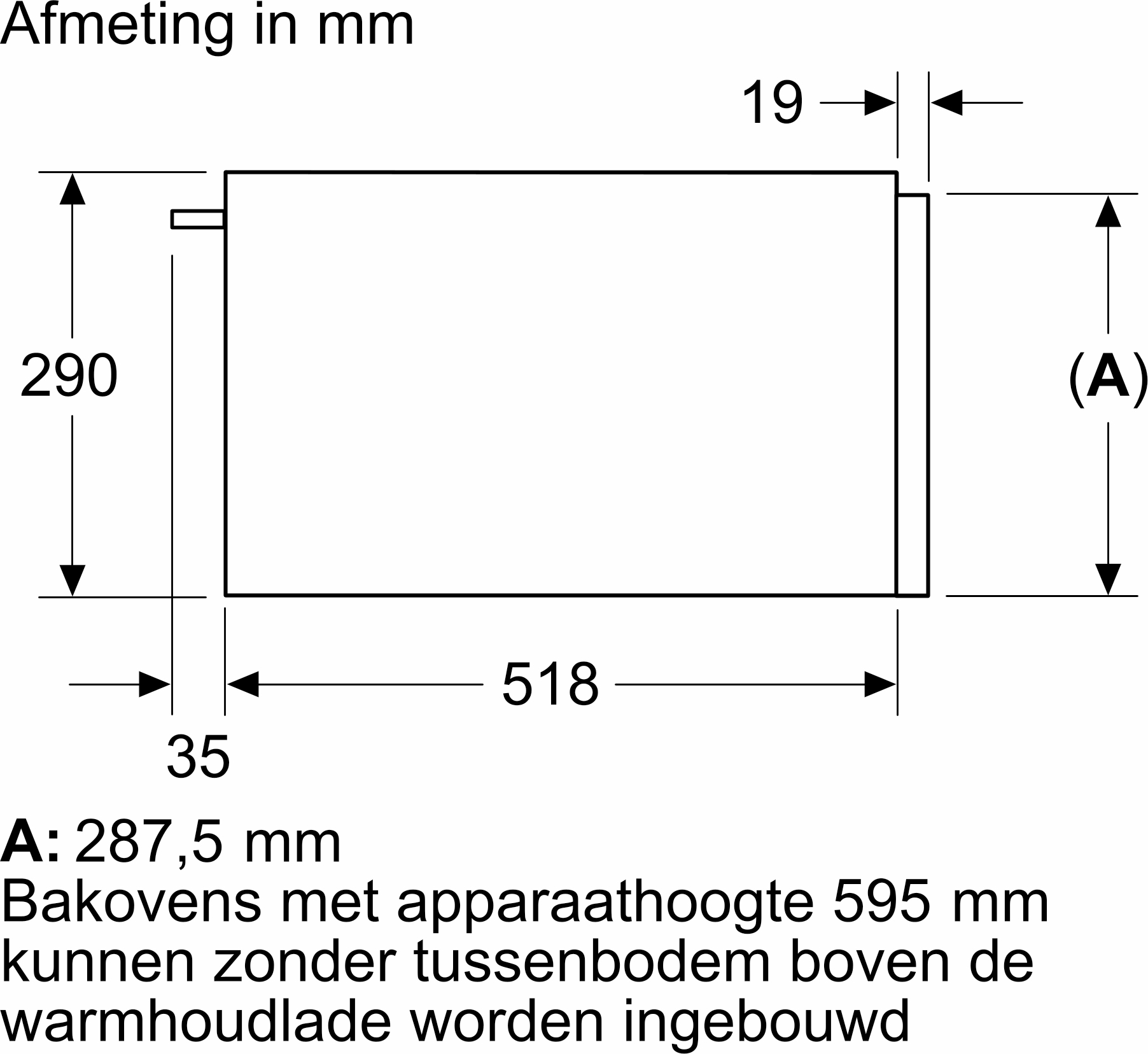 SIEMENS tiroir chauffant - 29cm - BI710D1B1