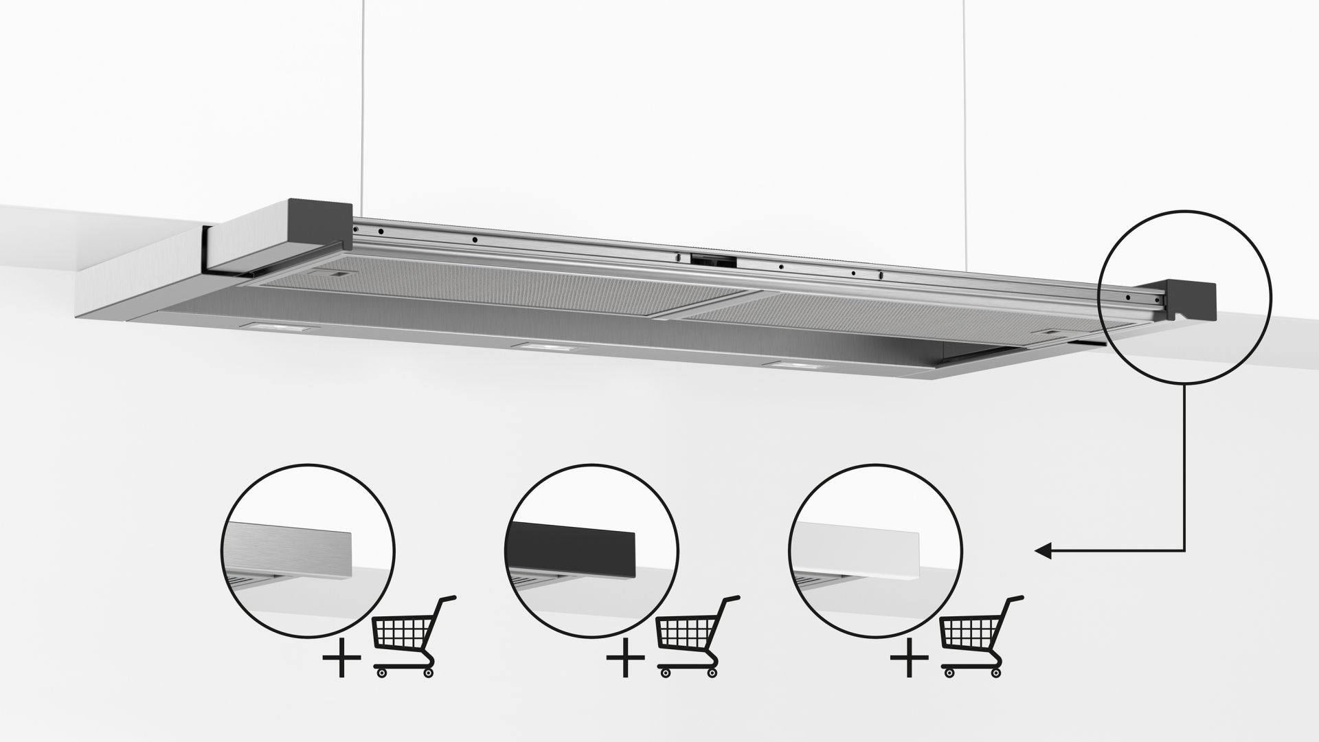 BOSCH SERIE 6 hotte téléscopique - 90cm - DFR097T51