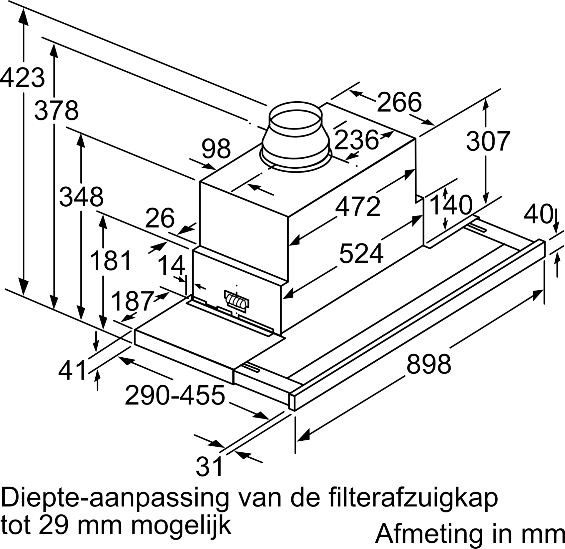 SIEMENS IQ700 hotte téléscopique - 90cm - LI99SA684