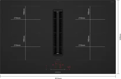 SIEMENS IQ500 table de cuisson avec hotte integrée - 80cm - ED87BHQ26E