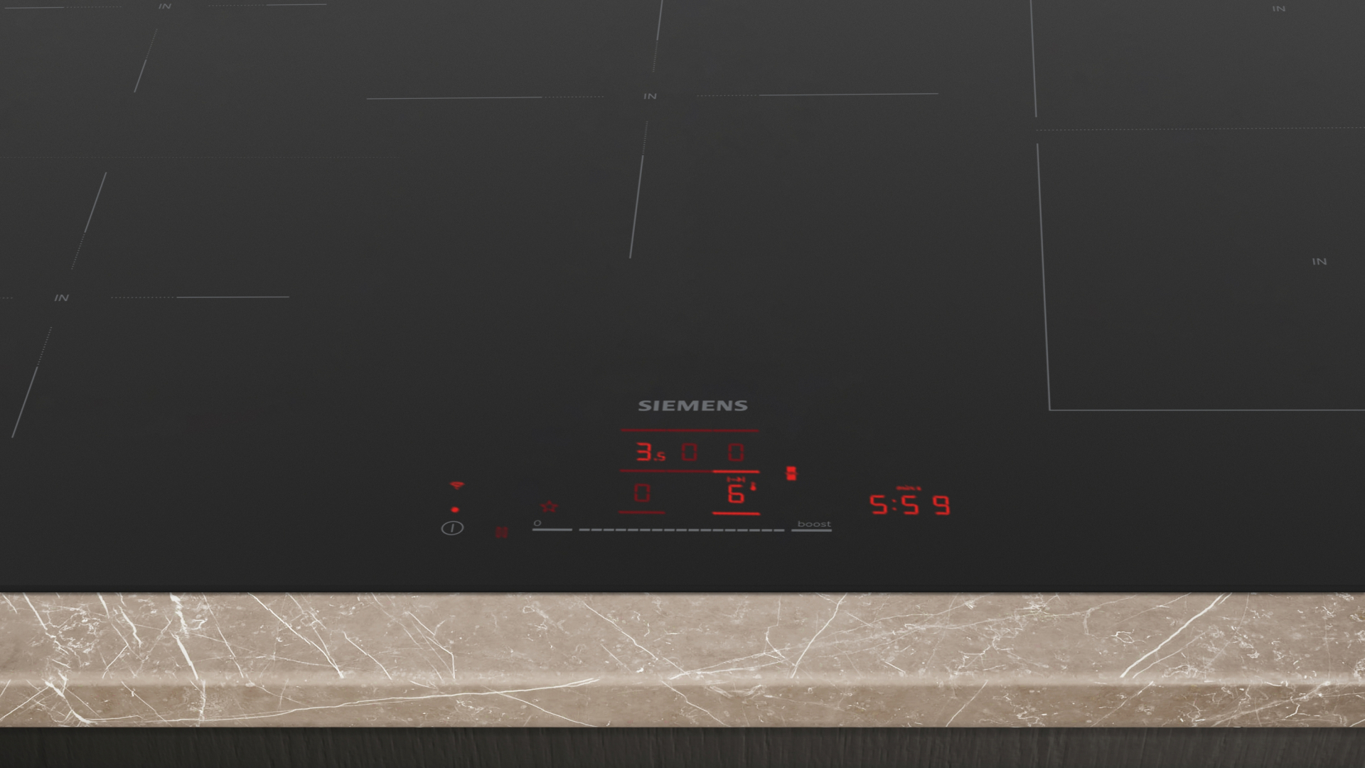 SIEMENS table de cuisson à induction - 80cm - ED81AHWB1E