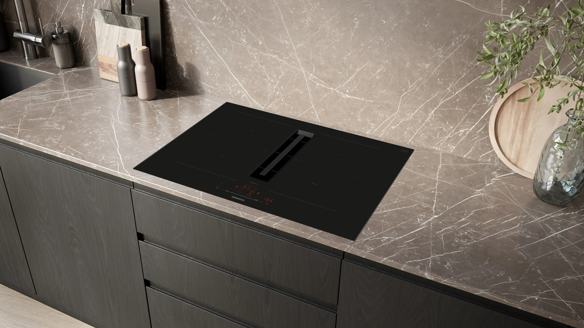 SIEMENS IQ500 table de cuisson avec hotte integrée - 70cm - ED777HQ26E