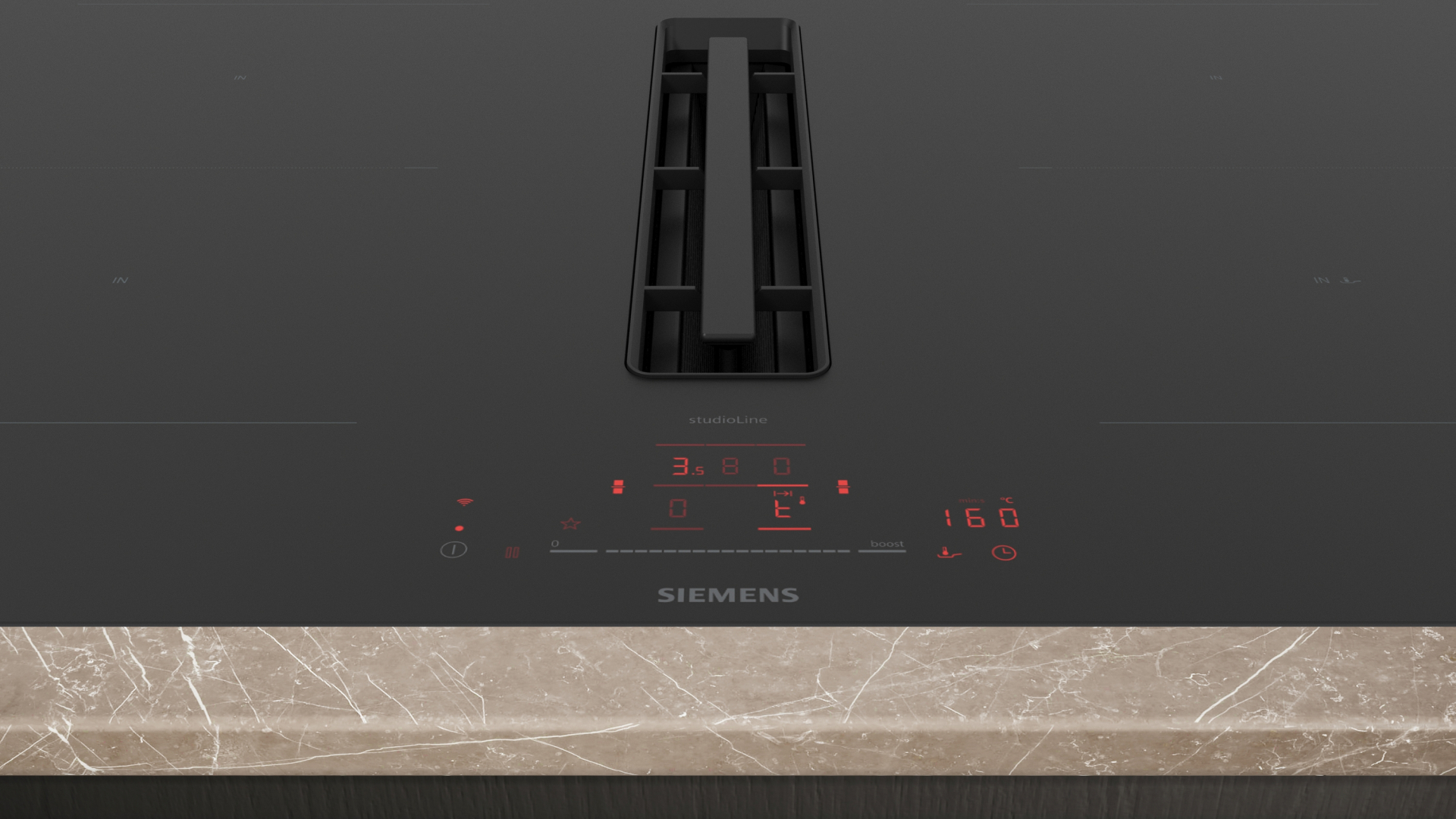SIEMENS IQ500 table de cuisson avec hotte integrée - 80cm - ED807HQ26E