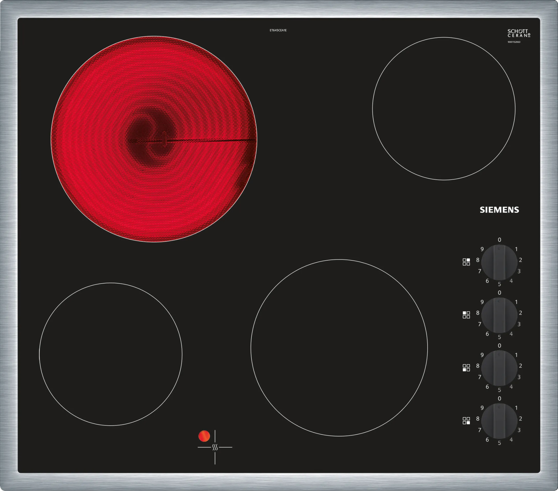 SIEMENS IQ100 table de cuisson vitrocéramique - 60cm - ET645CEA1E