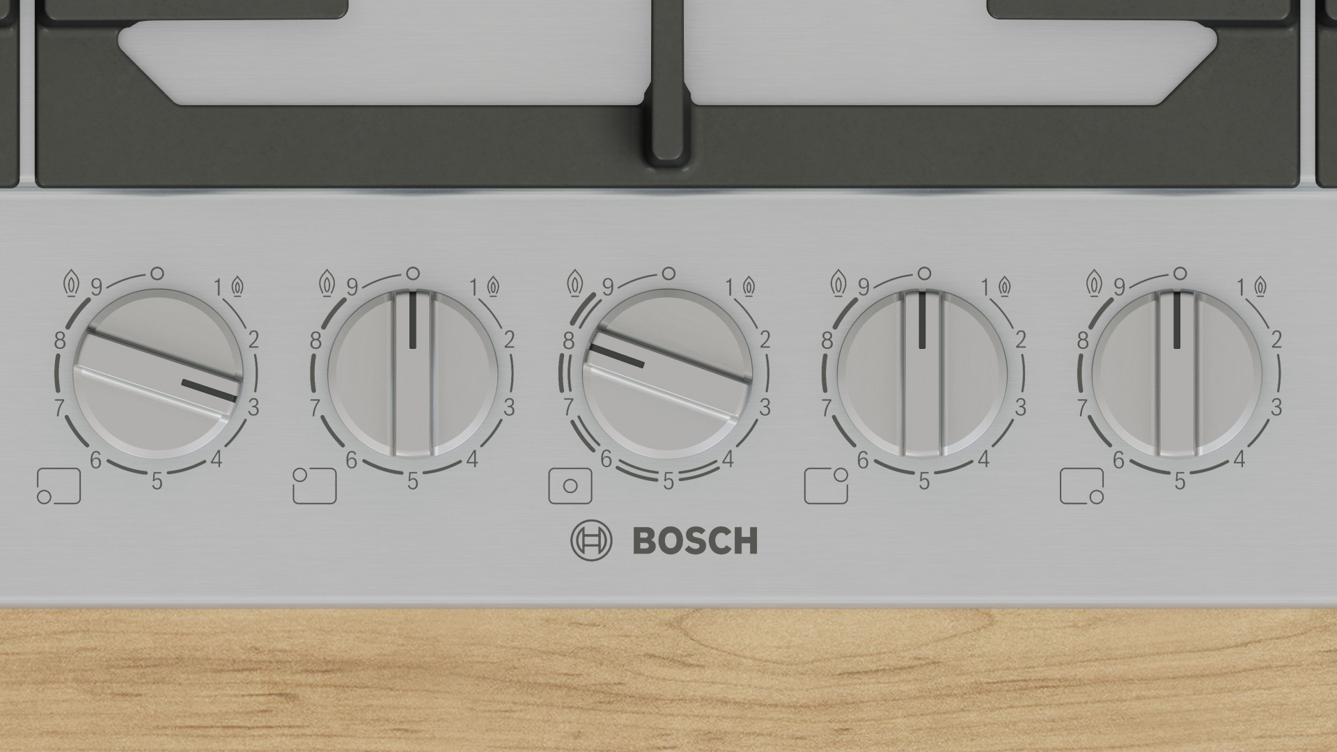 BOSCH SERIE 6 table de cuisson au gaz - 90cm - PCR9A5I90